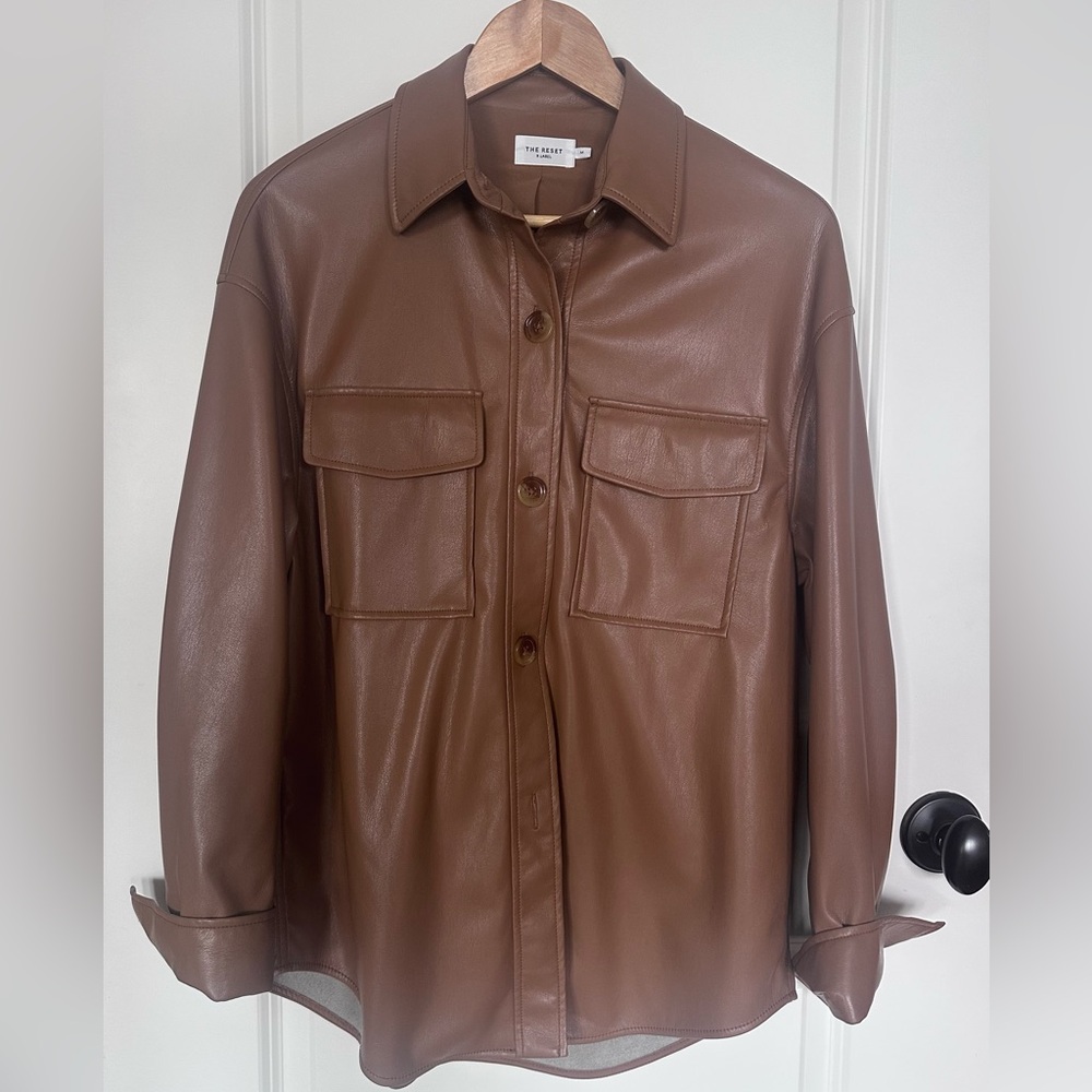 The Reset R Label Women’s vegan Leather Shacket